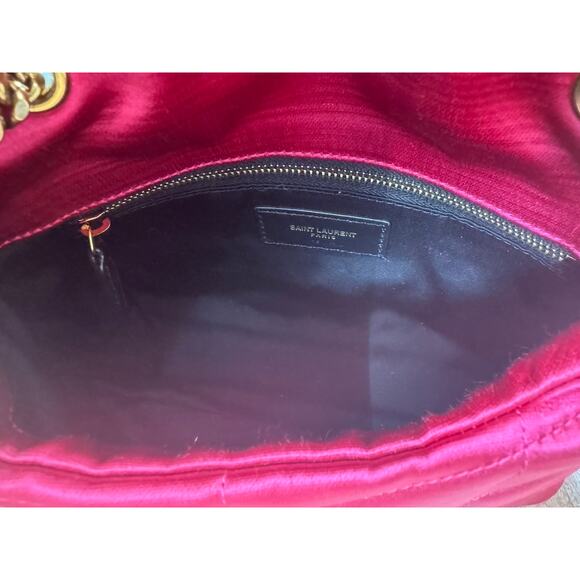 Saint Laurent Pink Satin Toy Loulou Puffer Crossbody Bag NWT - Picture 8 of 10